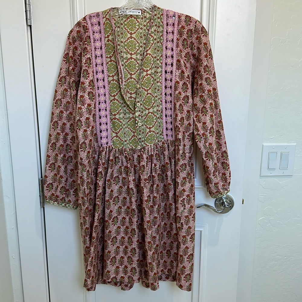 Zara dress mini pink floral